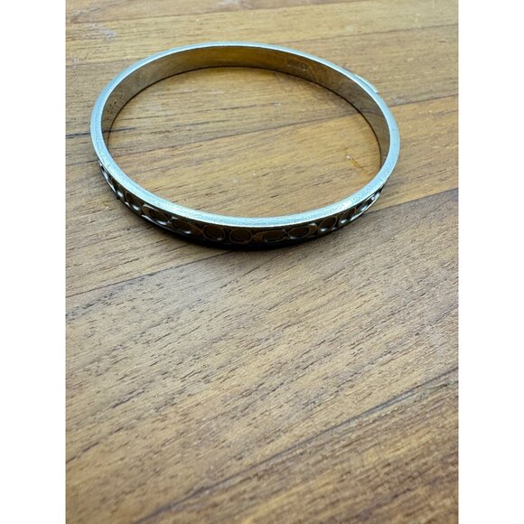 Coach Thin Silver Signature Embossed Bracelet - Picture 3 of 6